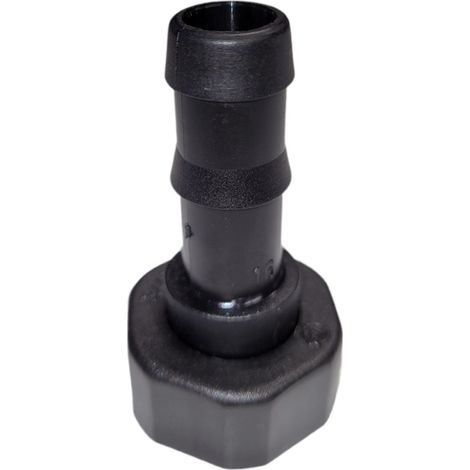Raccord Départ cannelé 16 mm - Ecrou tournant 3/4 pouce couleur noir - jardiboutique