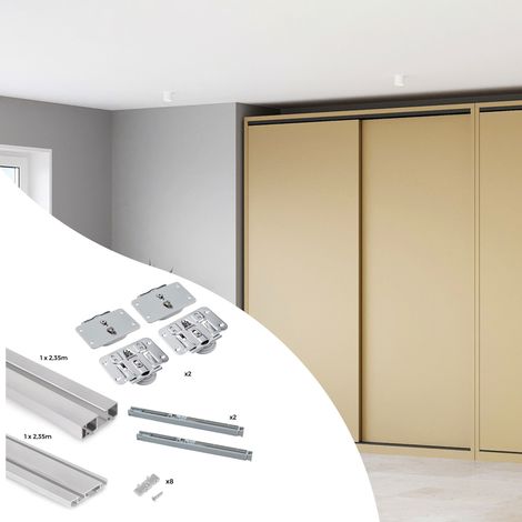 Emuca Kit di ferramenta scorrevole anodizzato opaco 2,35 m (1/5)