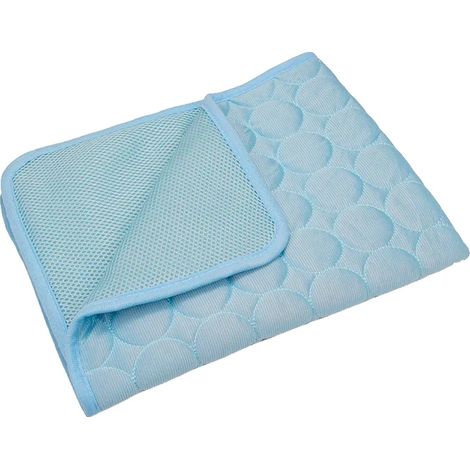 Alfombrilla refrescante para mascotas, tejido transpirable, diseño reutilizable, azul claro, M 62x50 cm-a (1/2)