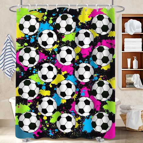 Rideau de bain 180x180 aéré polyester pour salle de bain pour une petite salle de bain (1/5)