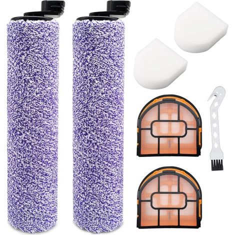 Accessori per Shark WDB1F2 per HydroVac XL 3-in-1, ricambi per Shark per HydroVac WD101 WD201 WD100 WD200 AW201 WD200C WD201C WD101C, 2 spazzole a rullo + 2 filtri (1/5)