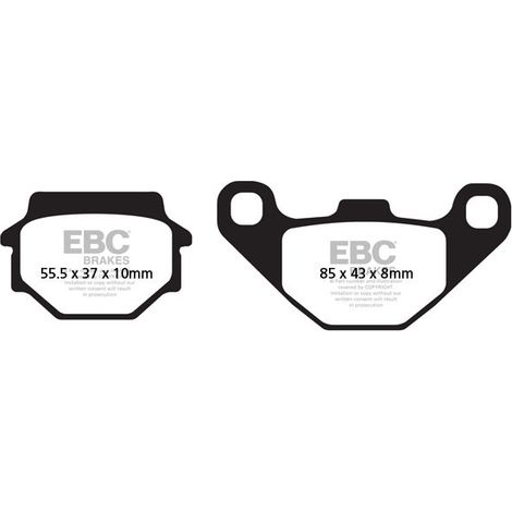 EBC SFA067 Roller-Bremsbeläge (Satz für 1 Bremsscheibe)