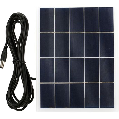Panneau solaire 3W 5V avec port CC, cellule solaire en silicium polycristallin, étanche, portable, compatible avec batterie 3,7V, éclairage public, lampe de jardin, ventilateur domestique, pompe (1/2)
