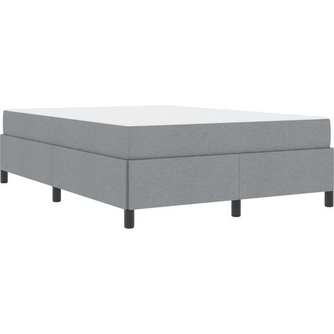 Maison Exclusive - Lit à ressorts Gris clair 140 x 200 cm tissu (1/5)