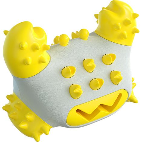 Bâton molaire pour Chien, Nettoyage des Dents résistant à la Mastication, Jouet pour Crabe, Brosse à Dents pour Chiot, Fournitures pour Animaux de Compagnie(jaune) (1/5)