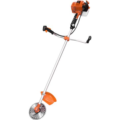 Bricoferr – Débroussailleuse thermique 68cc – Moteur 2 temps 3,2 CV – Réservoir 1,2L – Coupe végétation dense – Gilet rembourré inclus (1/2)