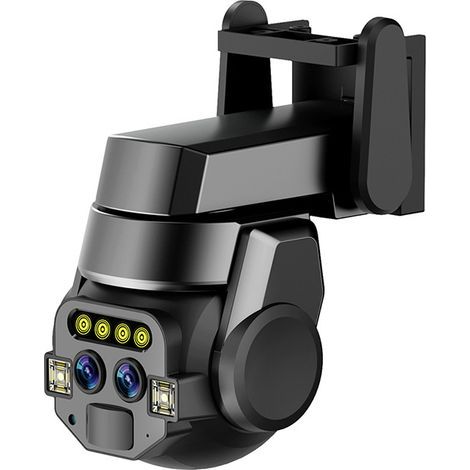 3-Megapixel-WLAN-Überwachungskamera für den Außenbereich, 64-GB-SD-Karte, WLAN-Überwachungskamera für den Außenbereich mit Farbnachtsicht, Dual-Kamera (1/5)