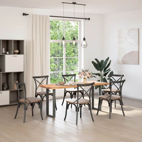 Pied de meuble,Pieds de table console en U, 2 pièces, anthracite, 28 x (72-73) cm, acier CFW83329 (1/5)