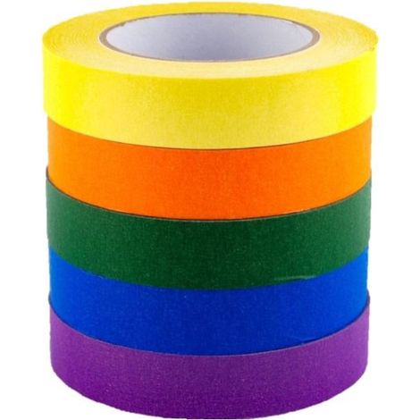 TrendLine Kreppband-Set bunt 25 mm x 40 m 5 Stück UV-Schutz Klebeband