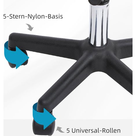 Tabouret réglable en hauteur avec dossier 72-84 cm, pivotant 360° pour bureau, salon, massage, spa, blanc (1/3)