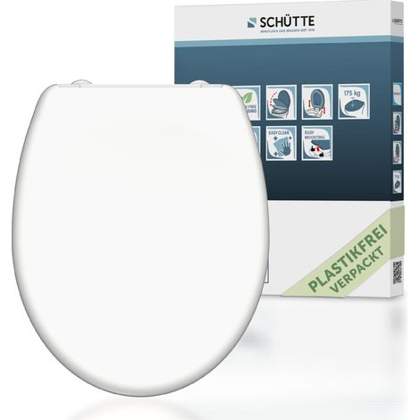 SCH�TTE WC-Sitz aus Duroplast mit Absenkautomatik Toilettendeckel Uni Klodeckel Einfarbig 82300