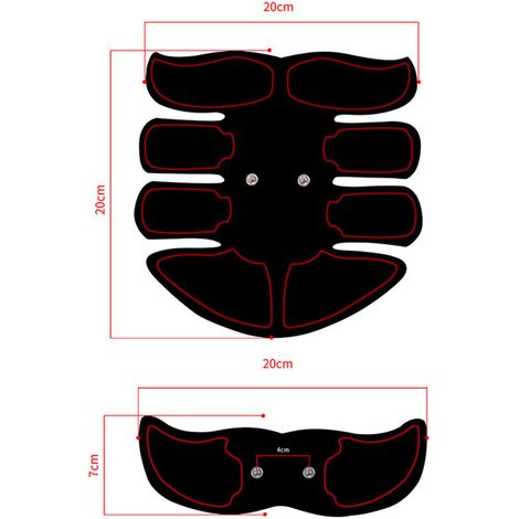 Stimulateur musculaire abdominal EMS Home Gym rose quatre pièces USB-