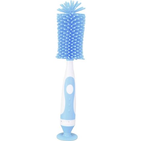 Brosse de Nettoyage pour Biberons en Silicone Souple - Lave-Biberon Écologique pour Nourrissons, Bleu (1/5)