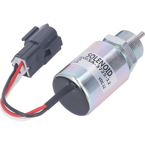 1 - Kraftstoffabsperrventil - Edelstahl-Magnetventil - Für Dieselmotoren S3L, S4L, L3E und L3P - 12 V DC - 3-poliger Stecker (1/5)