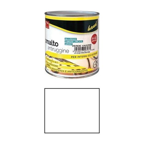 SMALTO ANTIRUGGINE HAND - BIANCO LUCIDO ML 750- 6 pezzi