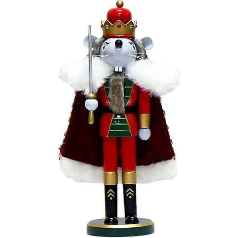 Noël Roi Casse-Noisette en Bois Artisanal, Décoration de Maison, Ornement de Bureau Fait Main, Décoration de Table de Noël. (1/4)