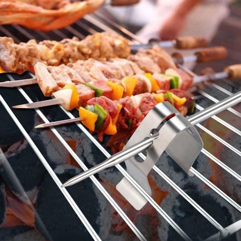 Lot de 3 supports de fixation pour sonde de barbecue en acier inoxydable à 3 trous, accessoires de cuisine (1/5)