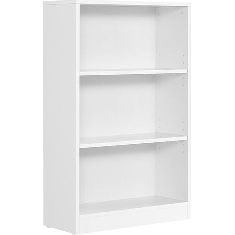 Librería de 3 niveles con estantes regulables para salón habitación infantil oficina blanco 40 x 24 x 93 cm blanco 120004191 (1/5)
