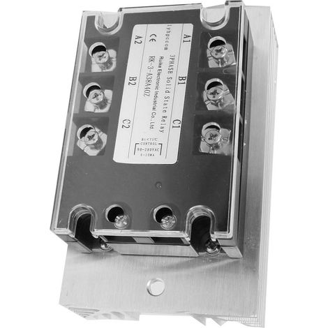 AC 90-280V à 380V 40A Dreiphasiges SSR-Halbleiterrelais avec dissipateur chauffant