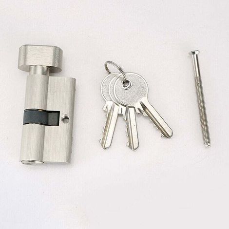 Cylindre de Serrure à Bouton 30x30 mm pour Porte Extérieure/Entrée, XU, 4 Goupilles, 3 Clés, Nickelé - KZQ (1/4)
