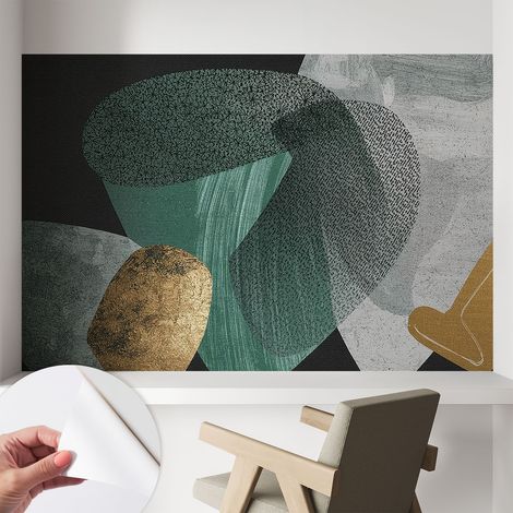 Fotomurale adesivo stickers - murali decorativo - soggiorno moderno - effetto realistico - Geometria astratta 104x70 cm (1/5)