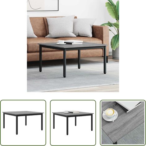 Holzwerkstoff - Couchtisch Graues Sonoma 80 x 80 x 45 cm Holzwerkstoff (1/5)