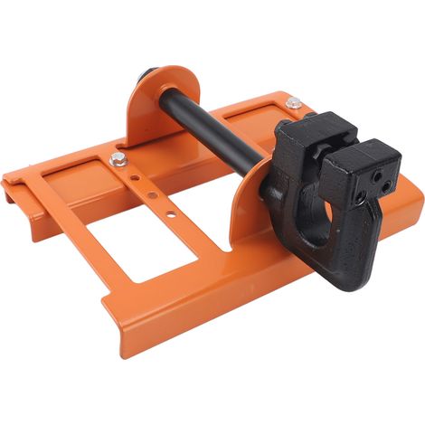 Moulin à chaîne vertical guide de coupe bois portable mini scierie accessoire tronçonneuse pour bricoleurs ébénistes orange (1/5)