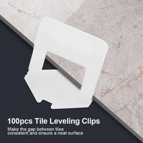 100 pièces/ensemble de clips de nivellement jetables en plastique pour carrelage de sol et mural en céramique (2,5 mm)