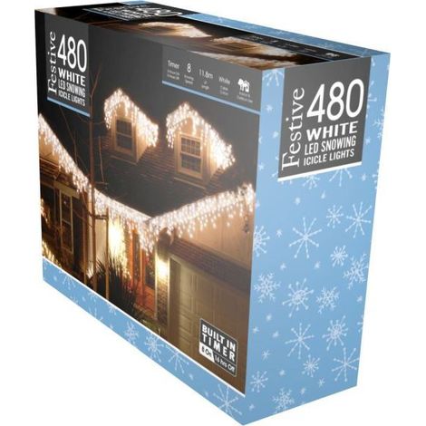 Outdoor Christmas Lights - White - 480 LED Lights (P036795)