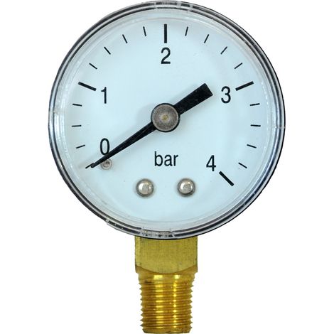 Manomètre 0-4 bar - Raccord vertical Mâle 10x100 - Favex