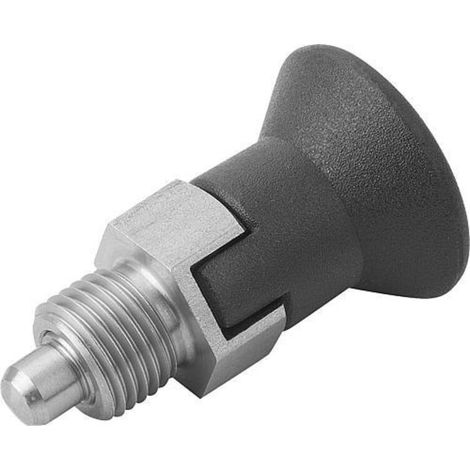KIPP Arretierbolzen GR.9 D1=M06X0,75 D=3 Form C mit Rastnut ohne Kontermutter (1/3)