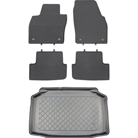Audi A1 II GB Sportback Hatchback desde 07.2018 SET - Alfombrillas de goma para coche + alfombrilla para maletero