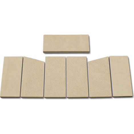 Habillage de foyer pour poêles à cheminée 25 de Hark - vermiculite - 7 pièces