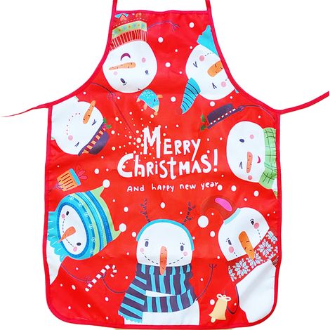 Tablier de Noël, tablier décoratif pour le dîner de Noël, la cuisine, la pâtisserie, le bricolage et le ménage.