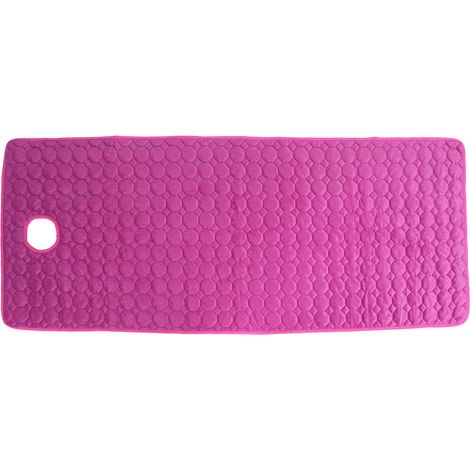 Matelas de lit de salon de beauté, oreiller de massage spa épais et antidérapant avec trou pour le visage, violet-AquaForge