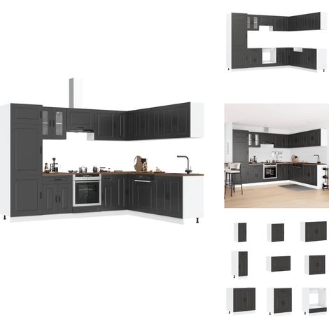 Ensemble d'armoires de cuisine 14 pcs Kalmar bois d'ingénierie - Ensemble D'armoires De Cuisine - Ensemble D'armoires De Cuisine - Ensemble D'armoires - Armoire De Cuisine (1/5)