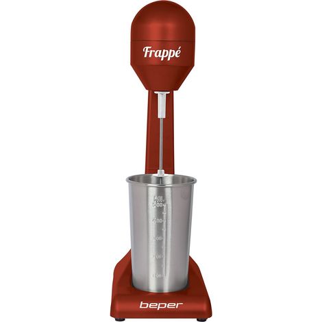 Beper Bp.690 Frullino per Frappè Caffè Freddo Milkshake e Cocktails, 2 Velocità, Contenitore in Alluminio 0.5 L, 100 W Argento (1/5)