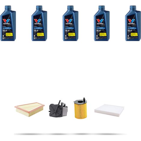 Kit tagliando 4 FILTRI e 5L OLIO compatibile con Ford Fusion 1.6 Tdci 66kw dal 2004 (1/5)