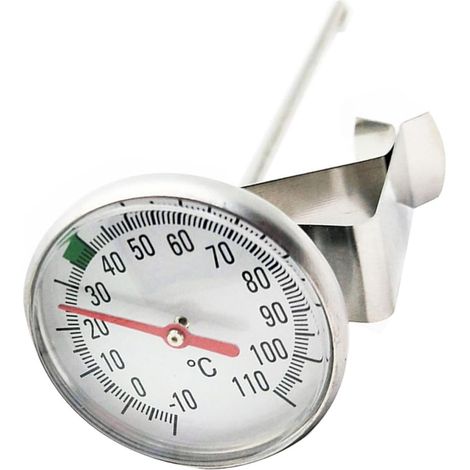 Thermomètre à sonde alimentaire avec clip en acier inoxydable, thermomètre de cuisine bimétallique de précision, outil de mesure domestique résistant à la chaleur (-10℃ à 110℃). (1/5)