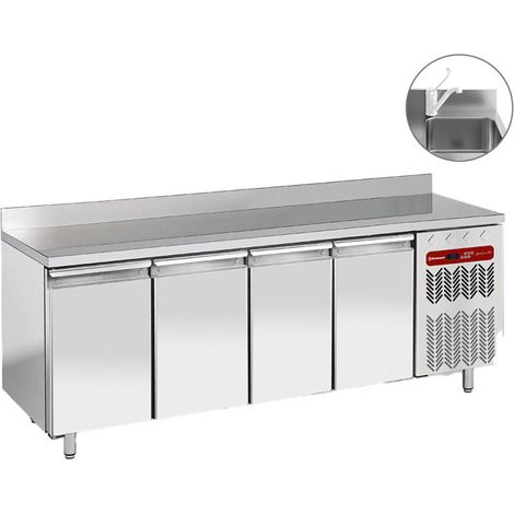 Table réfrigérée murale ventilée 4 ptes à évier - Diamond (1/5)