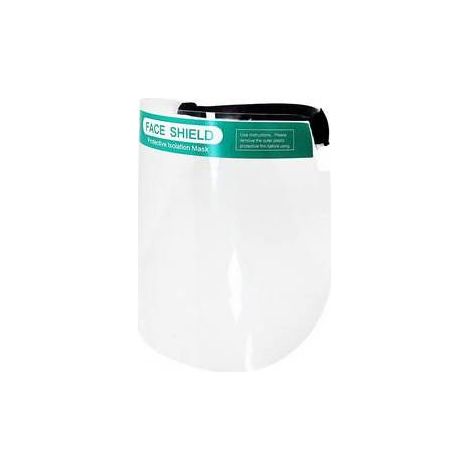 VISIÈRE DE PROTECTION DE SÉCURITÉ AVEC FERMETURE À BANDE ADHÉSIVE Dimensions : 320 x 240 mm