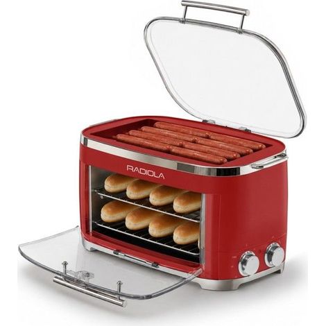 Machine à hot-dogs - RADIOLA - Dogdog Red - 5 rouleaux chauffants - 260 W - Rouge (1/5)