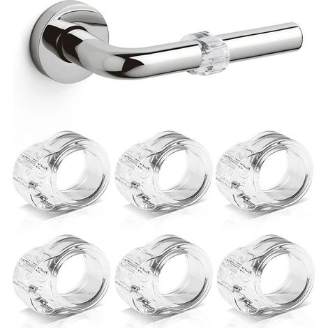 6 Pièces Butée de porte, Diamètre 18 mm, Plastique élastique, Protection mur et meuble, Poignée porte et fenêtre (1/5)