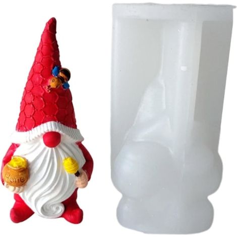 Moule Père Noël, Emporte-pièce Lutin, Résine Époxy, Silicone Gnome, Kit 6 Pièces, Décoration Festive, Artisanat DIY, Création Noël (1/5)