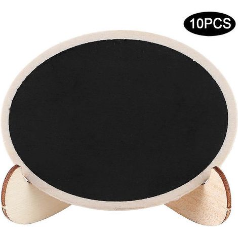 Lot de 10 Ardoises Miniatures en Bois, Tableau Noir Décoratif pour Mariage, Ornement de Bureau Artisanal, Panneau Message pour Décoration de Table (1/5)
