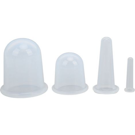 4 pièces Ventouses en Silicone Anti-Cellulite et Lissage du Visage, Set de Thérapie par Vide (1/5)