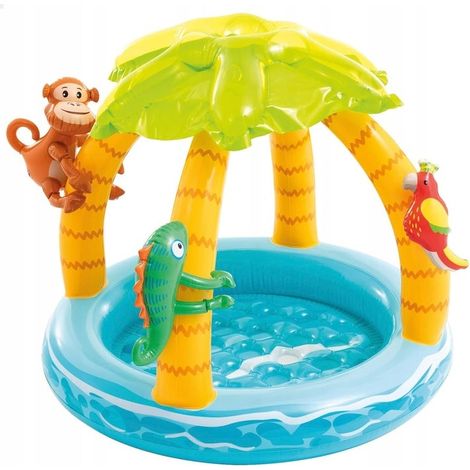 Aufblasbares Kinderbecken mit Insel-Überdachung INTEX 58417