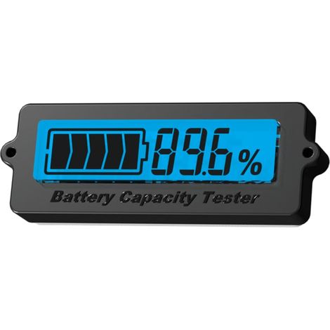Indicateur de capacité de batterie 12V/24V/36V/48V, testeur de charge de batterie, indicateur de surveillance numérique (bleu)