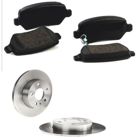 KIT FRENI POSTERIORI compatibile con OPEL MERIVA B MPV /SPACE WAGON (S10) - DISCHI + PASTIGLIE OEM: P 10 013 , P 59 038 / 16955 /SOSTITUZIONE DIRETTA/BASSA POLVERE/SILENZIOSO (1/5)