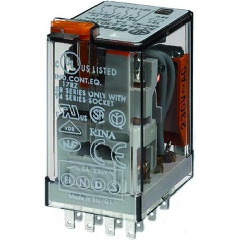 FINDER Relais F 55.34, 230 V, 4xUM, 7 A, mechanische Anzeige (1/5)